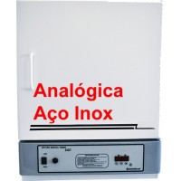 Estufa Analógica Câmara interna em aço inox AISI 430; Para  Esterilização e Secagem:  Nas seguintes  Capacidade: 11,13 , 21, 30, 30, 40, 64, 85, 110, 150, 180  Litros.